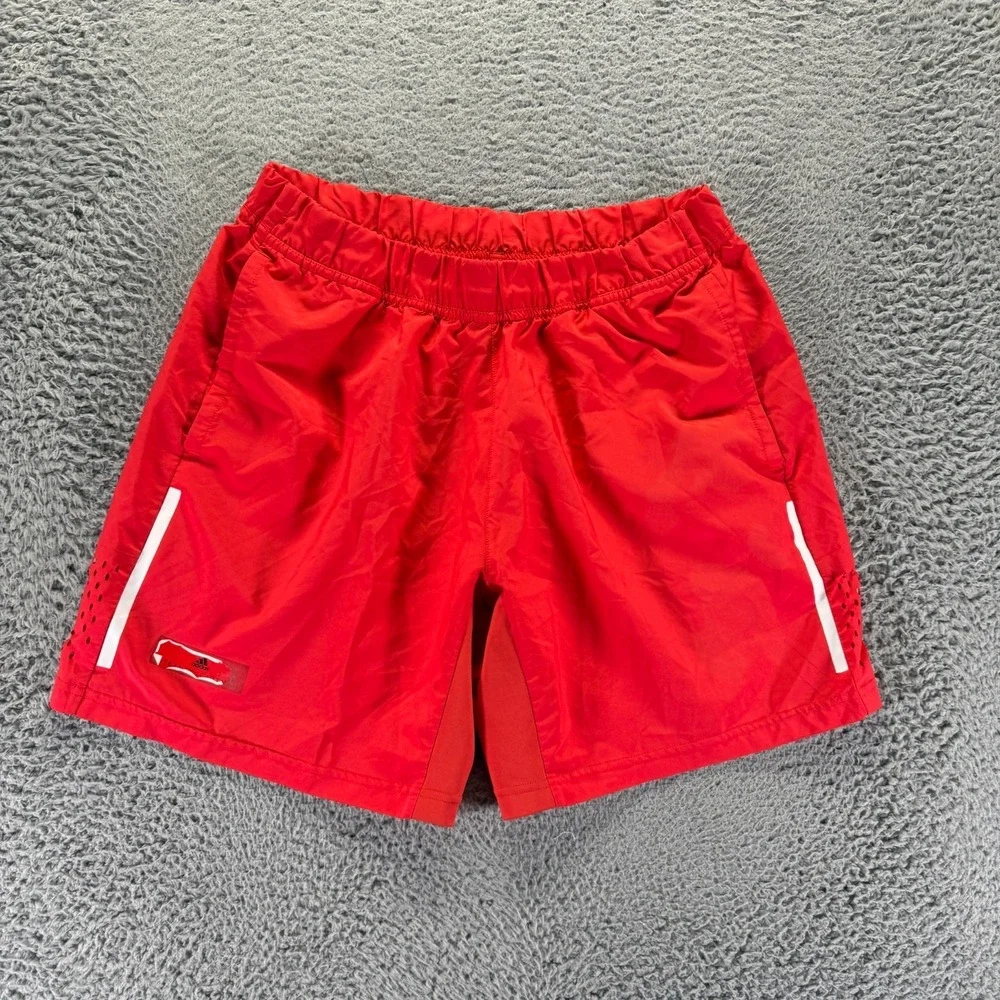 Adidas Stella McCartney Barricade Shorts Mens L Red Athletic Running Sports Gym